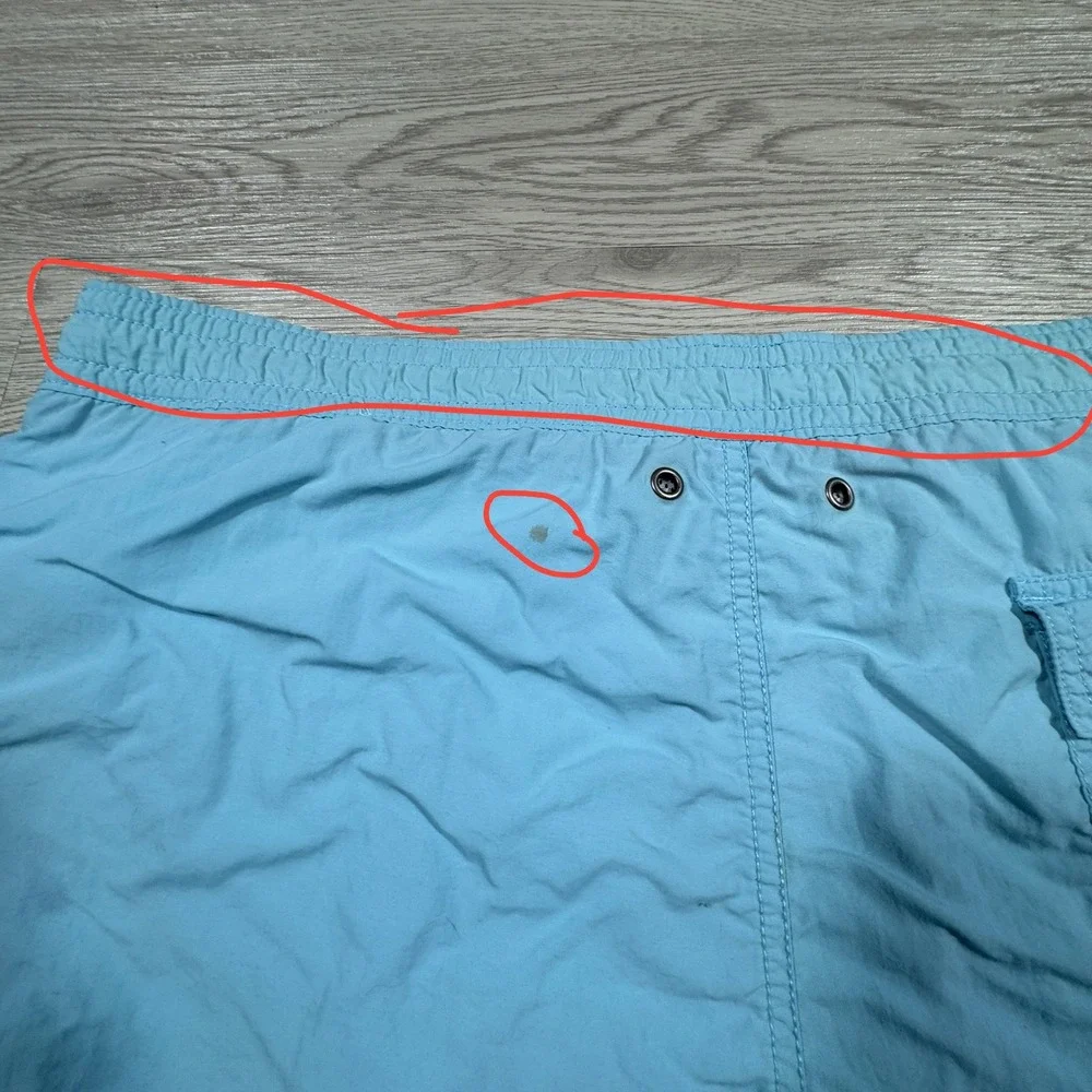 Polo Ralph Lauren Mens Swim Trunks Light Blue Large Mesh‎ Lined Pony Logo